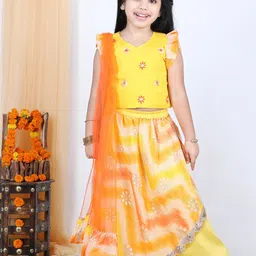 Here&Now X Kinder Kids Girls Ready to Wear Lehenga & Blouse With Dupatta-picture-28