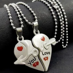 J.S ENTERPRISES Heart Shaped Pendants with Chains-picture-14