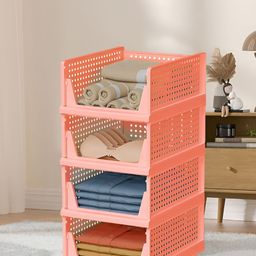 RUBOXA Pink Set of 4 Regular Multi-Utility Organisers-picture-43