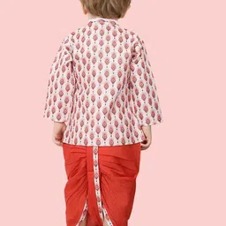 Ethniks Neu-Ron Boys Printed Regular Kurta with Dhoti Pants image 4