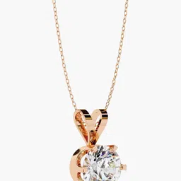 VALANOVA BIS Hallmarked 18K Rose Gold Diamond Studded Pendent 1.45 gm image 2