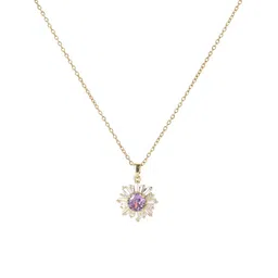 SALTY Women Stone-Studded Pendant With Chain image 3