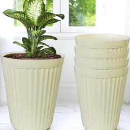 go hooked Plastic Planter Pot for Indoor Outdoor Plants 14 Inch Flower Pot (Pack of 5)-picture-18