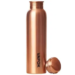 VAPOK Copper-Toned Single Copper Solid Water Bottle-picture-13