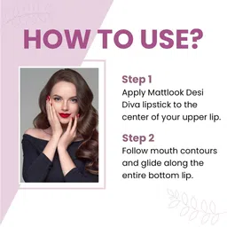 MATTLOOK Desi Diva HD Matte Lipstick Enriched With Hyaluronic Acid- 3.8 g -Magenta Glow-07 image 4