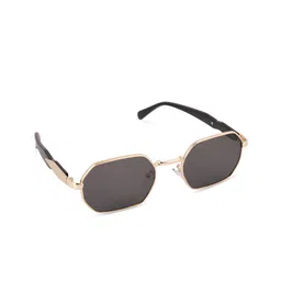 DukieKooky Unisex Black Lens & Gold-Toned Rectangle Sunglasses FZSG005A-picture-40