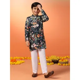 FASHION DREAM Boys Floral Printed Casual Straight Kurta and Pant Set-picture-51
