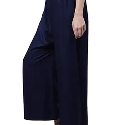 eyba Women Mid-Rise Slip On Flared Knitted Palazzos image 3