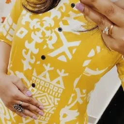 SRF JAIPUR Printed Pure Cotton High Neck Tunic & Trousers Co-Ords image 2