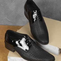 Metro Men Textured Leather Lace-Ups Derbys-picture-6