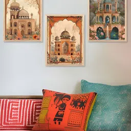 Kotart Brown & Beige 3 Pieces Abstract Wooden Wall Arts-picture-37