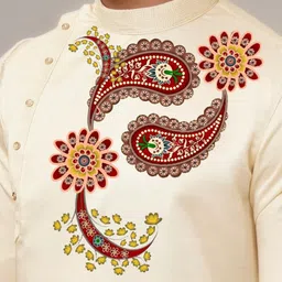 PulseIQ Men Ethnic Motifs Printed Kurta image 5