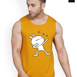 SLOWLORIS Pack Of 2 Graphic Printed Combed Cotton Gym Vests-picture-45