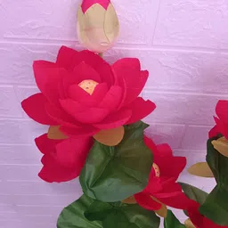 Nutts Red 2 Pieces Lotus Artificial Flower image 2