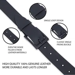 LOOPA Men Textured Leather Formal Belt image 5