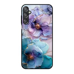 QRIOH Enchanted Floral Printed Lightweight Silicone Samsung Galaxy M15 5G Glass Back Case-picture-49