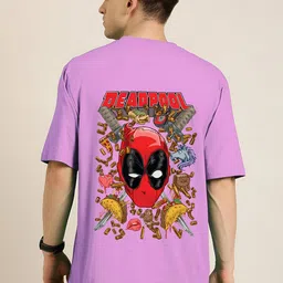Jack Paris Men Deadpool Graphic Printed Relaxed Fit Cotton T-shirt-picture-30