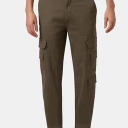 Pepe Jeans Men Solid Regular Fit Mid-Rise Cargos Trousers-image-64