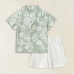 Charan Kanya Boys Printed Shirt with Shorts-picture-48