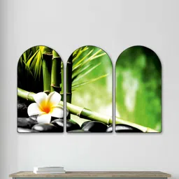 Myntra Elegant Homes Green Set of 3 Piece MDF Other Wall Paintings image 2