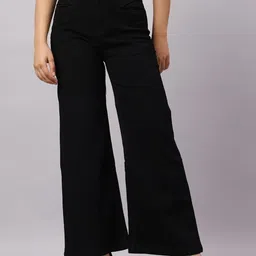 The Roadster Lifestyle Co. Women Wide leg High-Rise Stretchable Denim Jeans-image-30