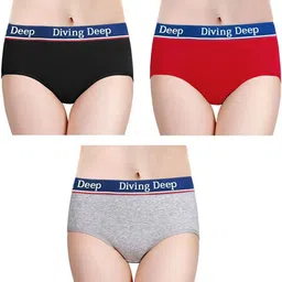 Diving Deep Women Pack of 3 Hipster Briefs-picture-30