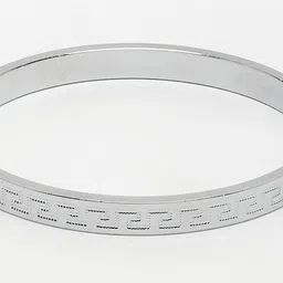 The Roadster Lifestyle Co Men Silver-Plated Kada Bracelet image 3