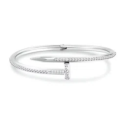 Thrillz Women Cubic Zirconia Silver-Plated Charm Bracelet image 2