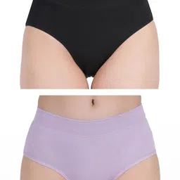 ORLIZEA Pack of 2 Women High-Rise Cotton Blend Hipster Briefs-picture-23