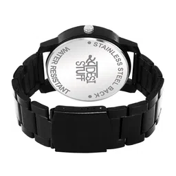 SWADESI STUFF Men Dial & Bracelet Style Straps Analogue Watch METAL BLACK 12B image 4