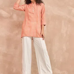 all about you Ethnic Motifs Print Mandarin Collar Top image 4