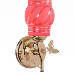 Somil Premium Designer Glass Wall / Night Lamp Elegant & Stylish Dcor Accent for Modern Interiors, color- - Pink; Size,- 20 X 18 X 30 CM-picture-33