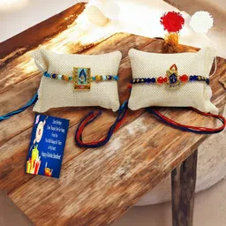 vrinde More pankh n Krishna Metal Rakhi:: Greeting card n Roli-picture-28