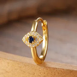 AQUASTREET Set Of 3 18K Gold-Plated Zircon Studded Circular Shaped Hoop Earrings image 3