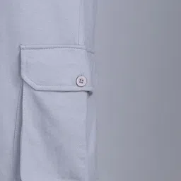 PULAKIN Men Cotton Mid-Rise Stretchable Cargo Trousers image 5