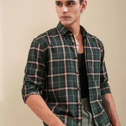 KETCH Men Opaque Checked Casual Shirt image 2