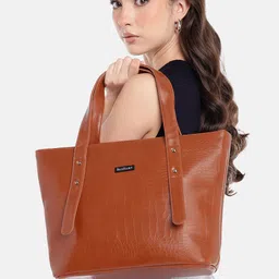 BAD HABIT Textured Structured Tote Bag image 5