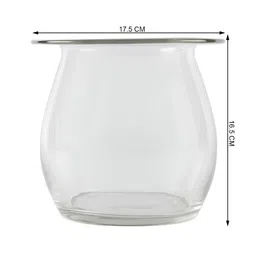 IAAH Transparent Modest Clear Decorative Glass Flower Vase image 3