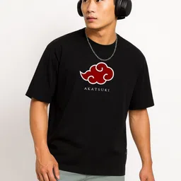 Be Crazy Men Graphic Printed Round Neck Cotton Oversized T-shirt-picture-40