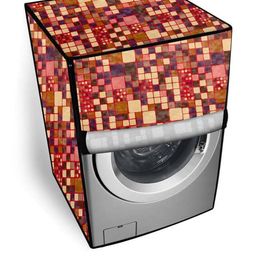 The Furnishing Tree Brown Printed Washing Machine Cover-picture-7