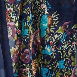 SANISA Floral Poly Georgette Saree image 4