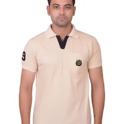 LA MILANO Men Polo Collar Applique Slim Fit T-shirt-picture-16
