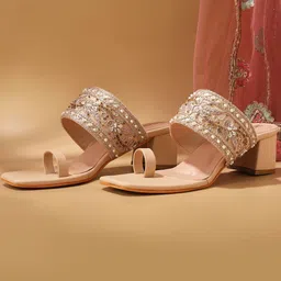 Anouk Embellished Party Block Sandals-image-68