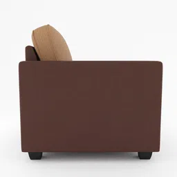 Westido Brown Ultra Comfortable 1-Seater Sofa image 2