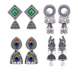 Sangria Alloy Silver-Plated Earrings-picture-38