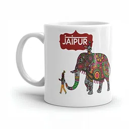 Mr UVD White & Green Printed Ceramic Matte Mugs 350 ml-picture-29