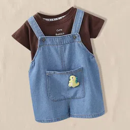 FOREVER FRIDAY Boys Printed Pure Cotton Dungarees Set-picture-45