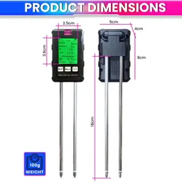 real instruments Soil Tester 6-in-1 Moisture, pH, Temperature, Fertility, Sunlight & Humidity Soil Test Kit image 5