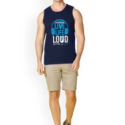 Slowloris Men Pack Of 2 Typography Printed Combed Cotton Gym Vests image 2