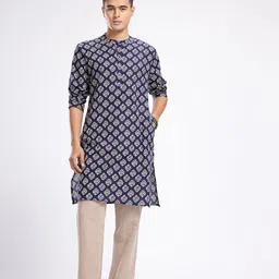 Anouk Rustic Ethnic Motifs Printed Mandarin Collar Straight Kurta image 5